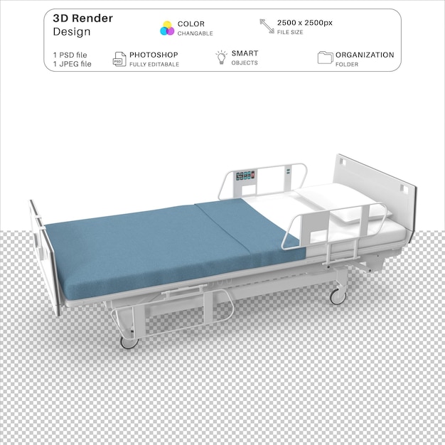 PSD lit médical 3d psd