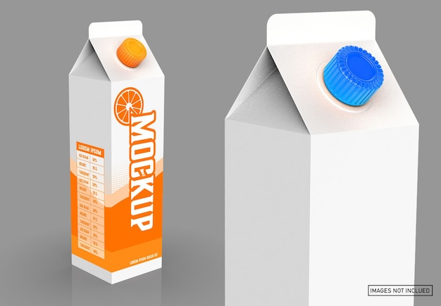 PSD liter carton mockup