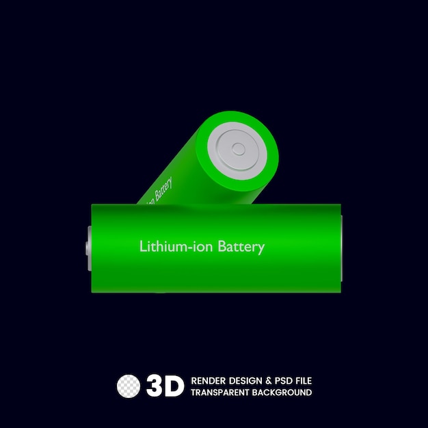 PSD lithium-ionen-akku 3d-rendering