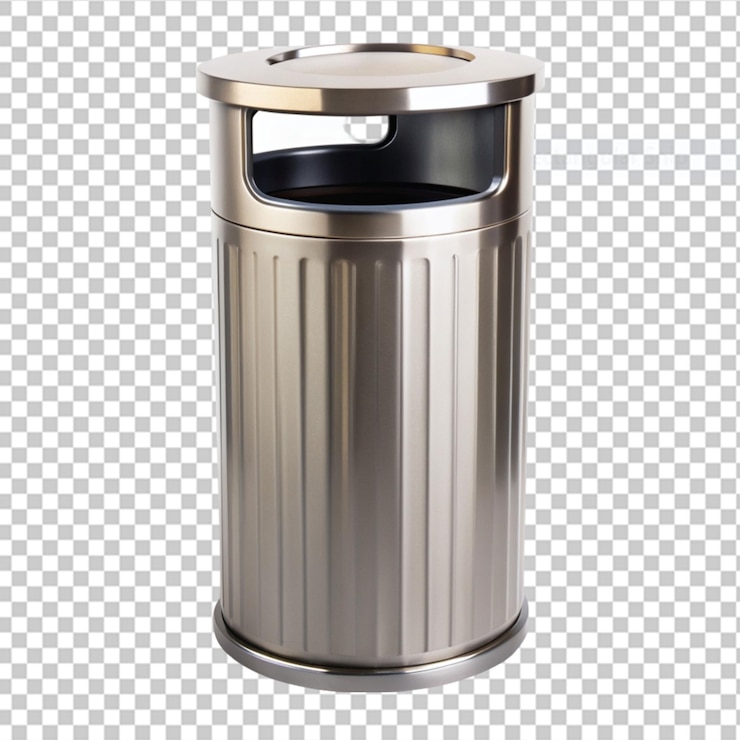PSD litter receptacle on transparent background