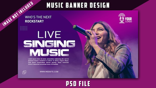 PSD live-musik-ereignis-banner-vorlage psd