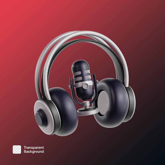 Live Podcast 3D Icon PNG-Vorlage