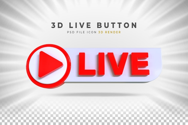 Live-Streaming 3D-Abzeichen isoliert