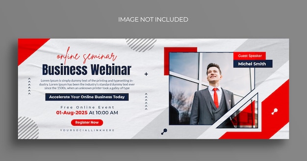 Live-Webinar für digitales Marketing und Facebook-Cover-Vorlage für Unternehmen