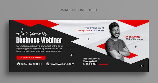 Live-Webinar für digitales Marketing und Facebook-Cover-Vorlage für Unternehmen