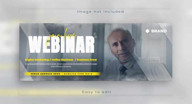 PSD live-webinar online business-konferenz facebook-cover und design von web-banner-vorlagen