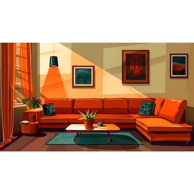 PSD living room interior background