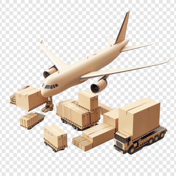 PSD livraison de fret par avion transport efficace logistique mondiale d'expédition