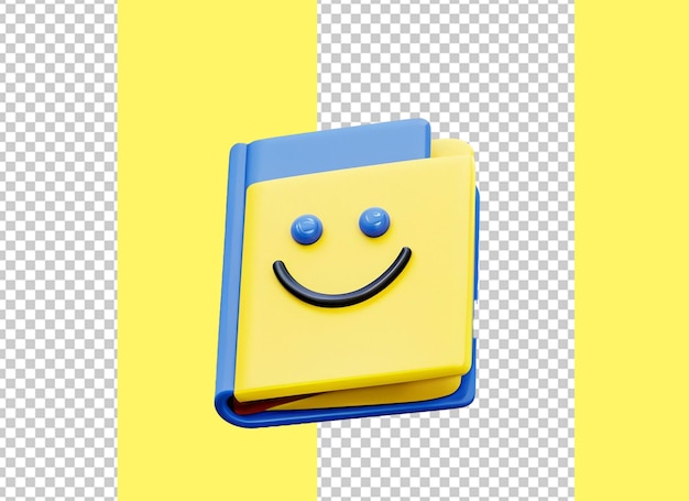 PSD livre 3d avec le sourire