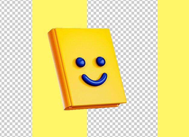 PSD livre 3d avec le sourire