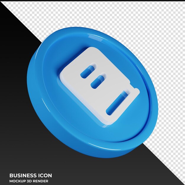 PSD livre business icon illustration de rendu 3d