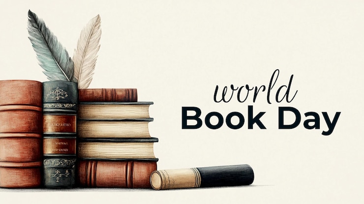 PSD un livre écrit par le livre du monde est affiché