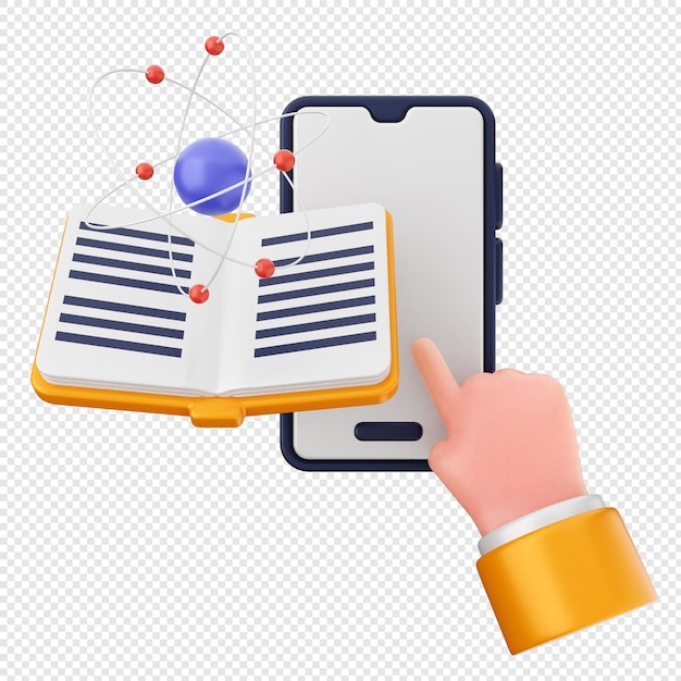Livre éducatif sur les icônes de smartphones 3D