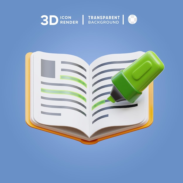 PSD livre d'icônes 3d et illustration stable