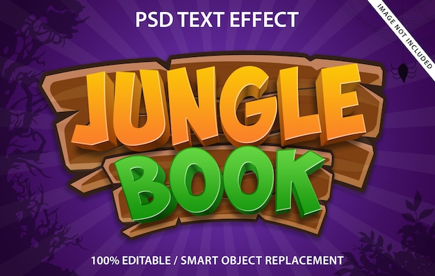 Livre De La Jungle à Effet De Texte Modifiable