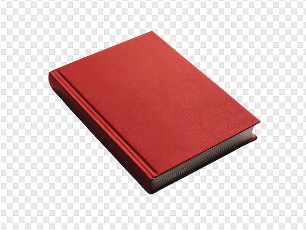 PSD un livre rouge avec une couverture brune