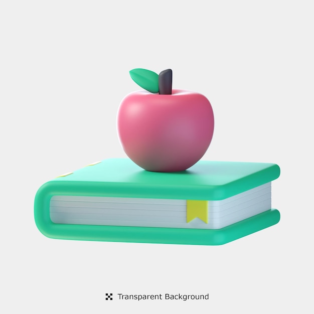 Livres Et Illustration D'icône 3d Apple