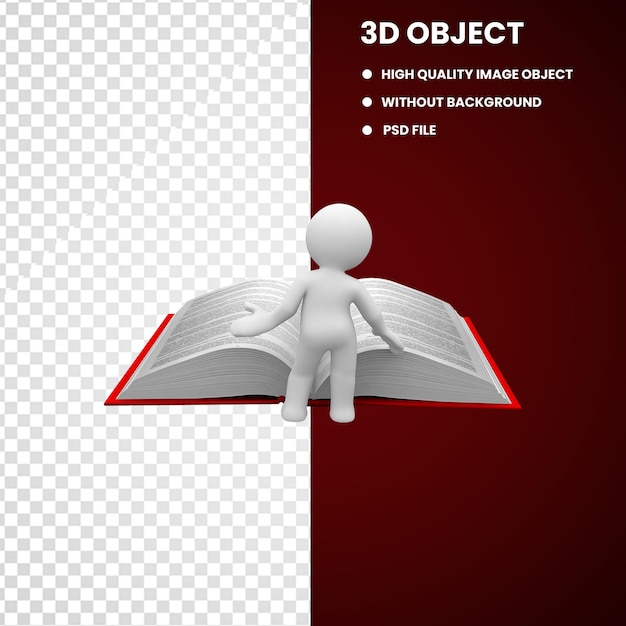 Des livres PSD en 3D coloré
