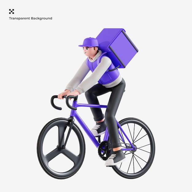livreur, 3d, illustration