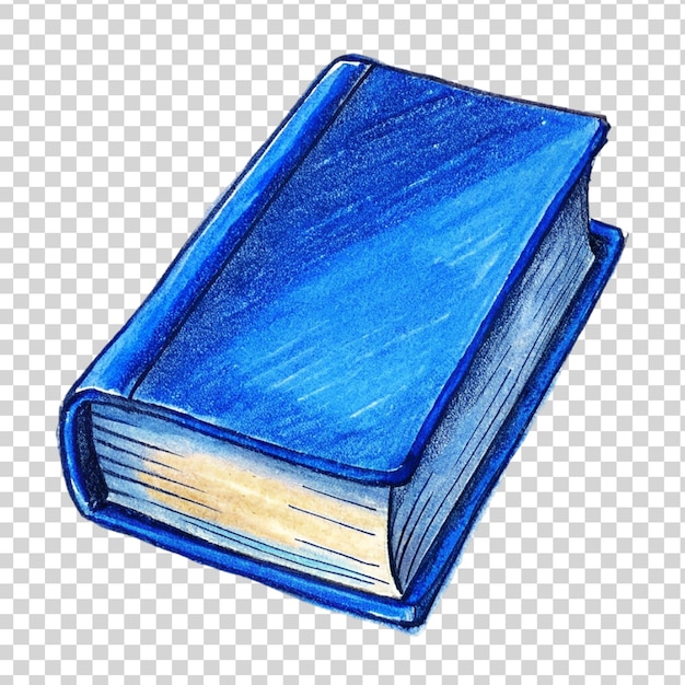 PSD livro azul isolado em fundo transparente