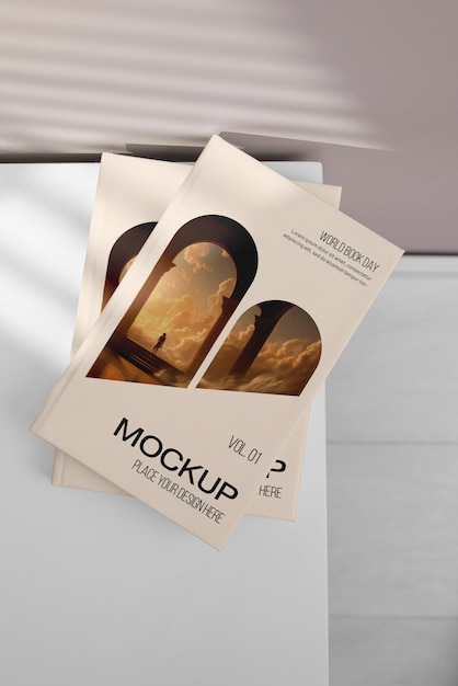 Livro com modelo de sombras