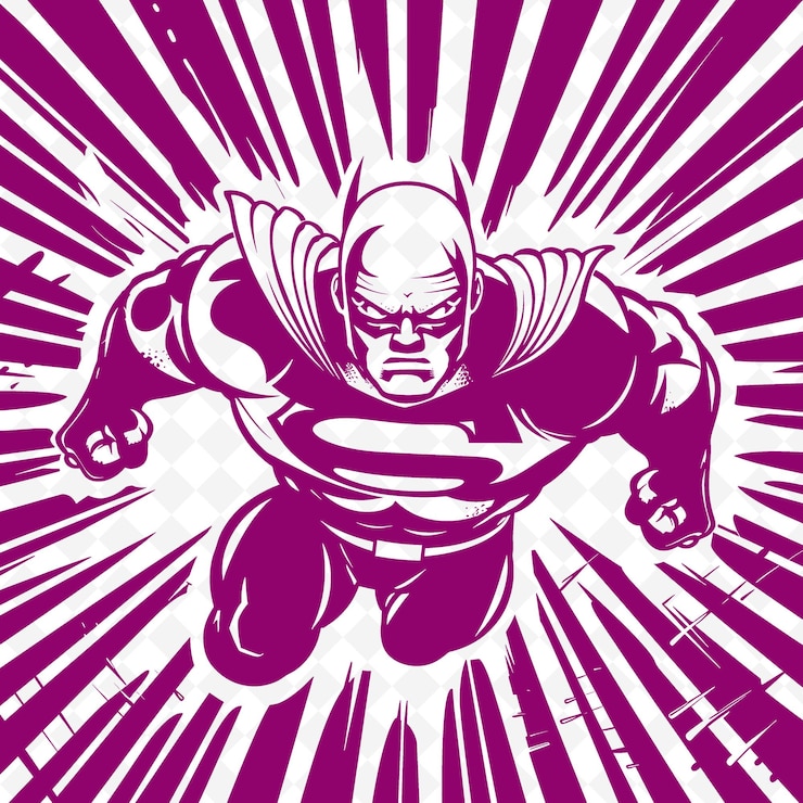 PSD livro de quadrinhos clássicos de super-heróis com uma capa grossa em preto e branco png desenhos de ilustração plana de contorno