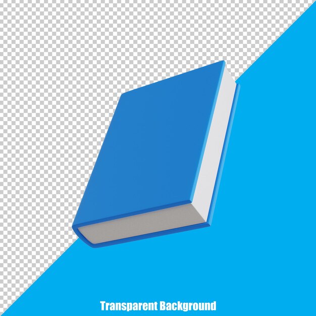 PSD livros 3d simples com aparência realista em fundo transparente