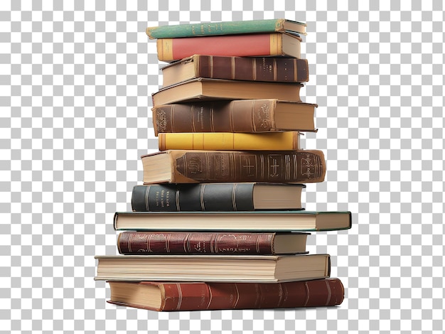 Livros antigos isolados em fundo transparente png psd