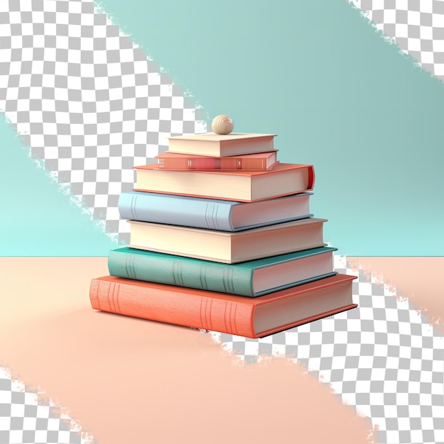 PSD livros com fundo transparente