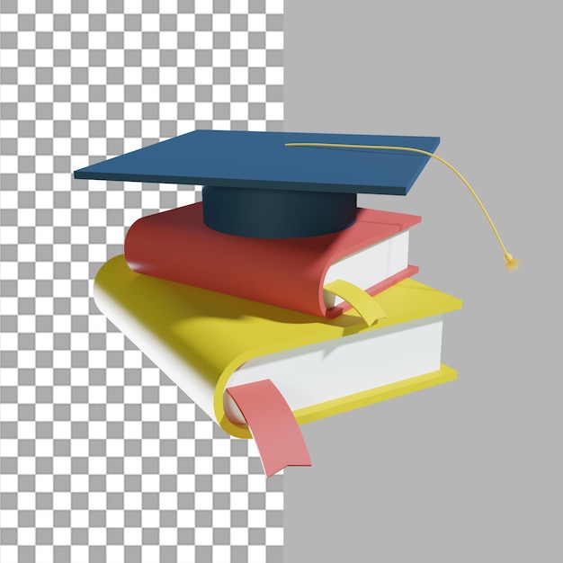 livros com ilustração de renderização 3d toga