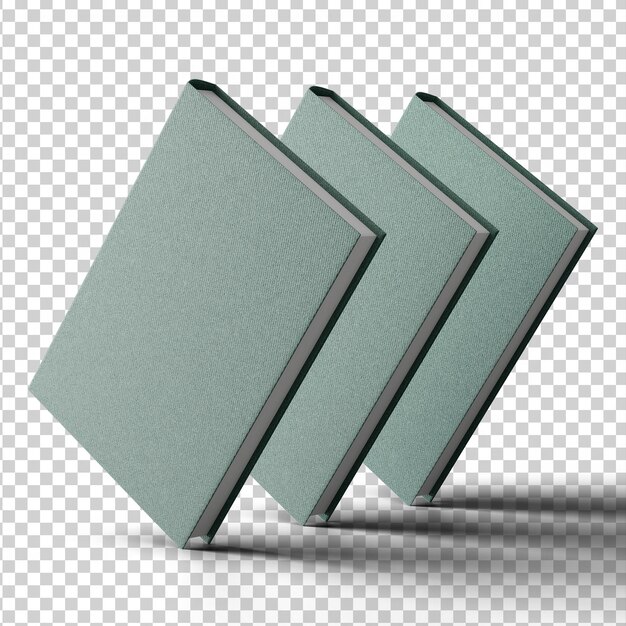 PSD livros totalmente isolados em 3d