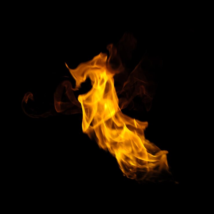 PSD llama abstractamente ardiente