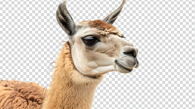 PSD llama aislado en un fondo transparente