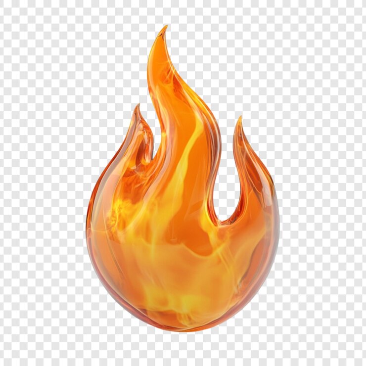 PSD llama de ámbar abstracto elemento de diseño de fuego