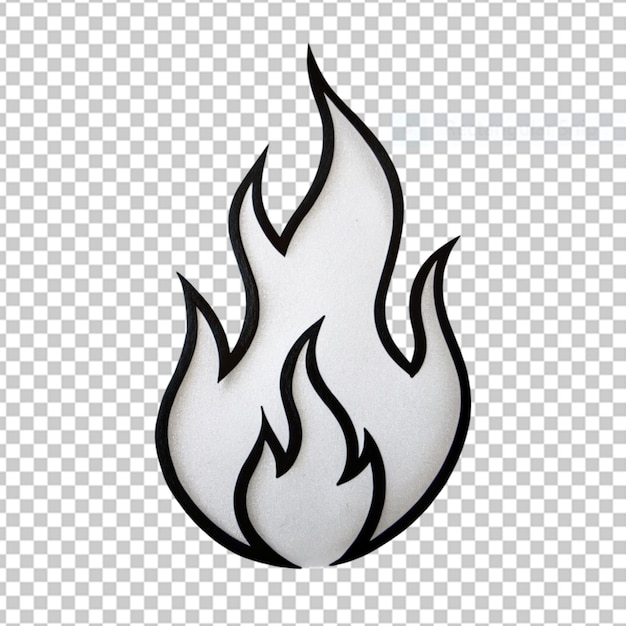 PSD llama de fuego en contorno png