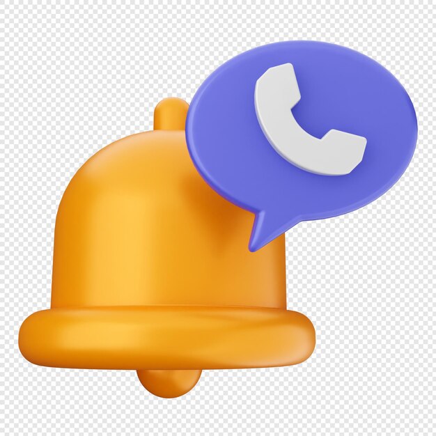 Llamada de campana de notificación 3D