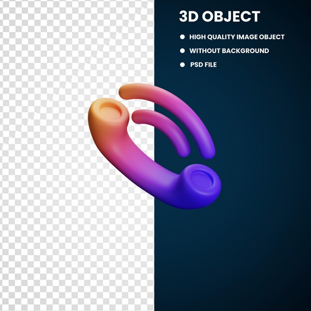 PSD llamada telefónica en 3d