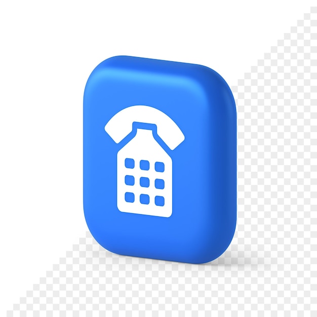 Llamada telefónica contacto comunicación botón web línea de ayuda línea directa icono isométrico realista 3d