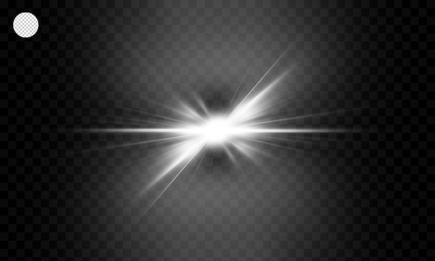 Llamarada de luz. La luz brillante explota. Efecto de luz. rayo. sol brillante flash brillante. Destello de lente especial