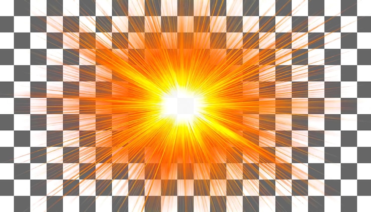 PSD la llamarada de luz naranja de la explosión solar