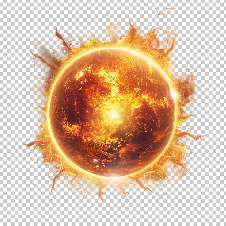 PSD la llamarada solar 3d hace que el fondo sea transparente