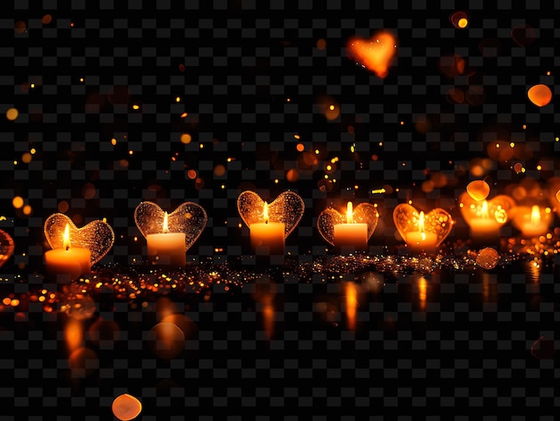 PSD las llamaradas de la luz de las velas png con llamaradas cálidas y llamaradas de color naranja r rayas de luz de neón radiante únicas