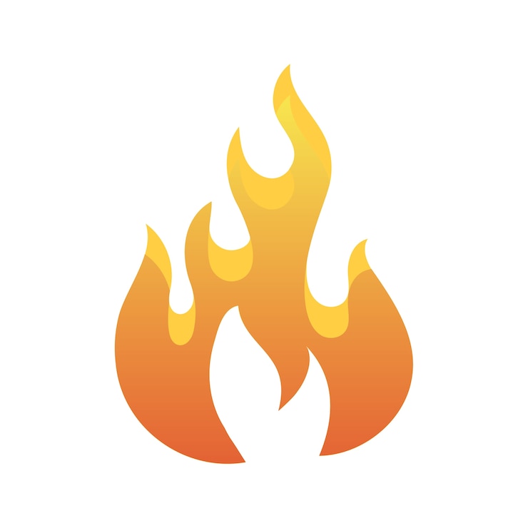 PSD llamas de diseño plano aisladas