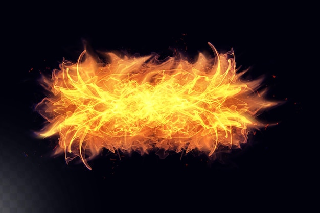 Llamas de fuego aisladas