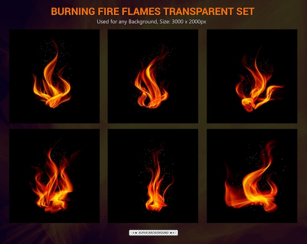 Llamas de fuego ardiente