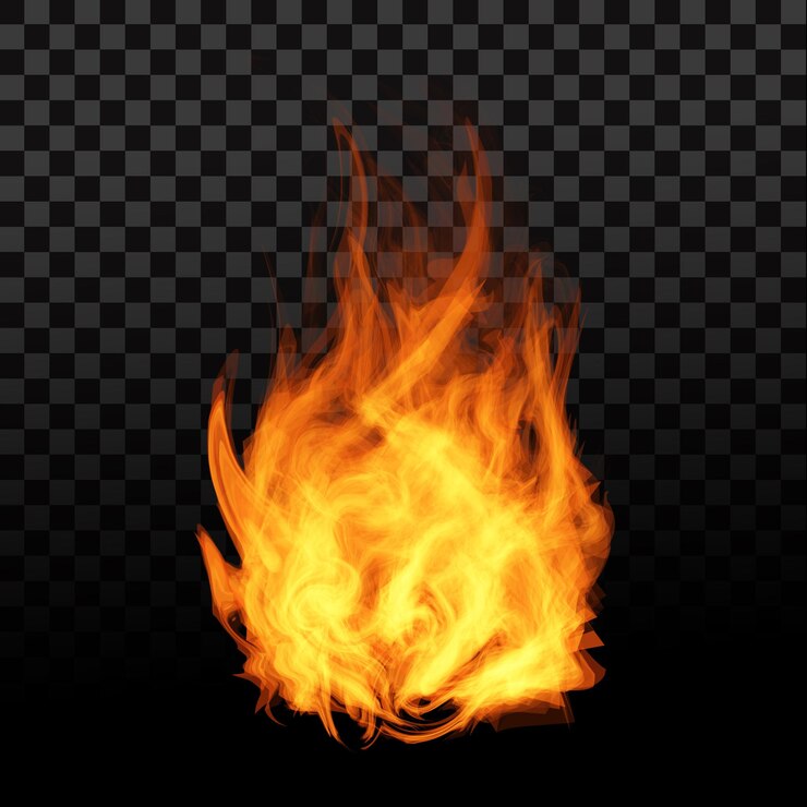 PSD las llamas de fuego que queman realistas el efecto de las llamas de fuego psd