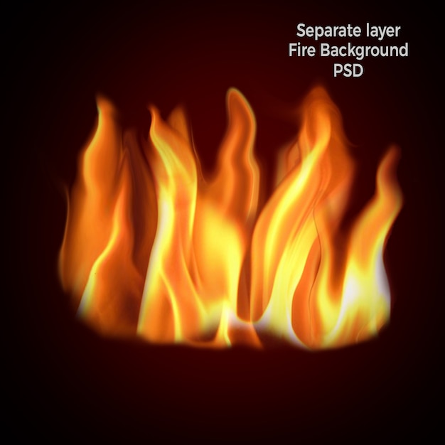 PSD llamas de fuego