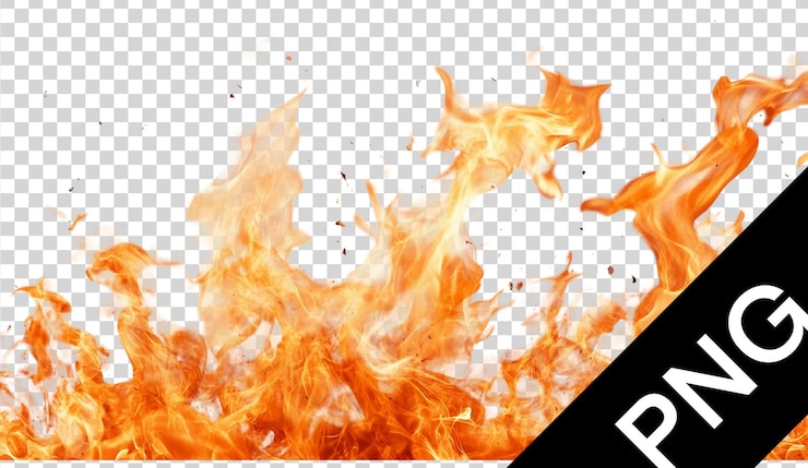 PSD las llamas intensas bailan con energía creando un efecto visual ardiente y dinámico