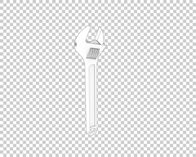 Llave aislada sobre fondo transparente Ilustración de renderizado 3d
