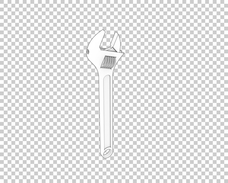 PSD llave aislada sobre fondo transparente ilustración de renderizado 3d